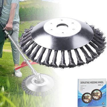 6/8 Inch Upgrade Brush Cutter Head Lawn Mower Universal Grass Trimmer Head Steel Wire Wheel Brush Disc Garden Trimmer Heads_voghion.com