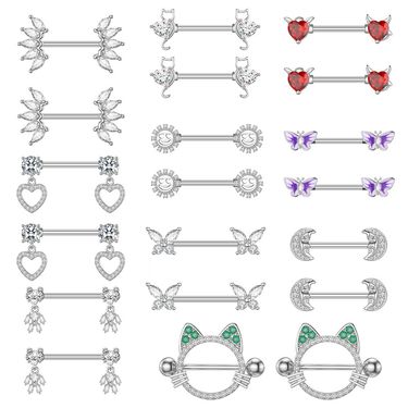 Women's Jewelry Zircon Nipple Ring Nipple Piercing Jewelry Body Jewelry_voghion.com