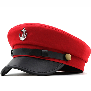 Women's Anchor Logo Decoration Fashion Hat Big Head Surrounding Small Covering Face Versatile Beret_voghion.com