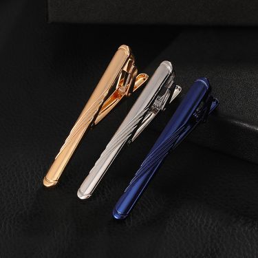 fashion blue striped French copper tie clip suit business shirt tie clip source factory new product_voghion.com
