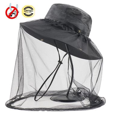 Summer Outdoor Mesh Anti-Mosquito Sun Protection Quick-Dry Fisherman Fishing Hiking Multi-Functional Sunshade Wide Brim_voghion.com