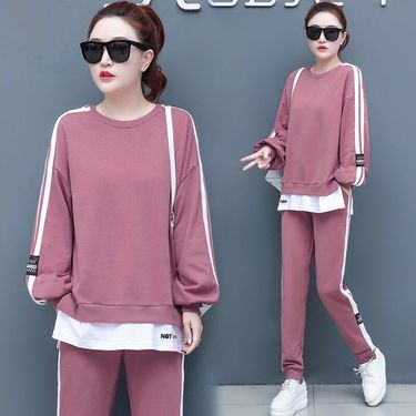 Women's Clothing Fashion sportswear suits for women autumn new Korean style loose student casual sweater two piece suit for women_voghion.com