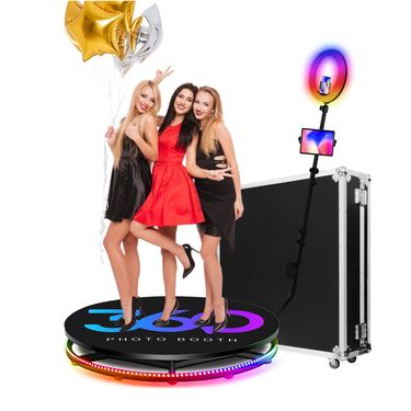 360 Photo Booth Machine With Flight Case,Software,Custom Logo,etc Suit,360 Camera Booth Captures Wonderful Moments Via Remote Control Or APP(31.5 In)_voghion.com