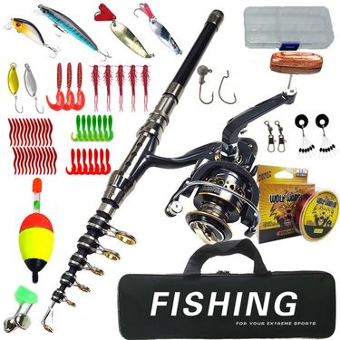 Rod Combo Fishing Gear Set Long Distance Casting Lure Haiku Fishing Rod Wheel Full Set Of Soft Bait Minnow Hook Line_voghion.com