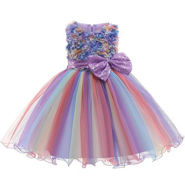 Kid's Clothing Children's skirt girls skirt dress tutu bow mesh evening dress girl dress one piece consignment_viptrois.com