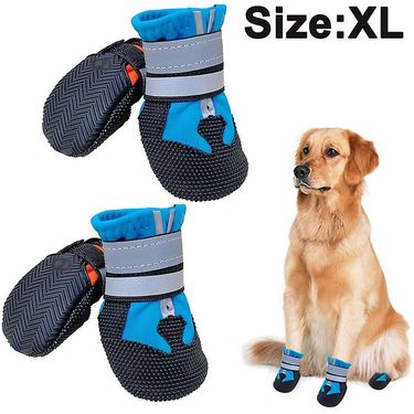 Dog Boots For Dogs Non-Slip, Waterproof Dog Booties For Outdoors, Dog Shoes For Medium To Large Dogs With Sturdy Sole, XL, Blue_voghion.com