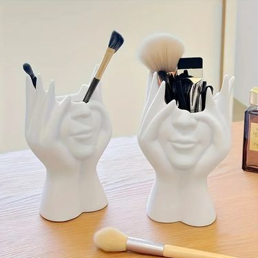 1Pc Unique Face-Shaped Ornament Entrance Decor Home Decoration, Suitable As Wedding Gift Birthday Present Mother's Day Gift For Best Friend Or Friends_voghion.com