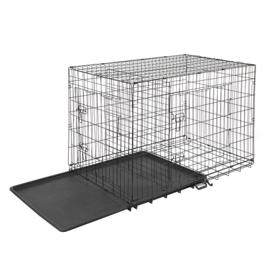 48" Pet Kennel Cat Dog Folding Steel Crate Animal Playpen Wire Metal_voghion.com
