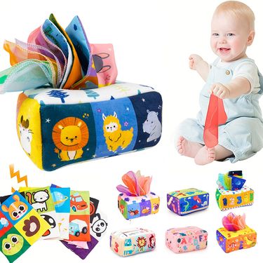 Baby Montessori Toy,Magic Tissue Box,Educational Learning Activity Sensory Toy For Kids Finger Exercising Busy Board Baby Game_voghion.com
