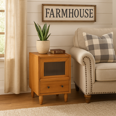 Wood Nightstand Bedroom, Minimalist Storage Cabinet, Bookcase, Side Table, Coffee Table, For Livingroom, Bedroom_voghion.com