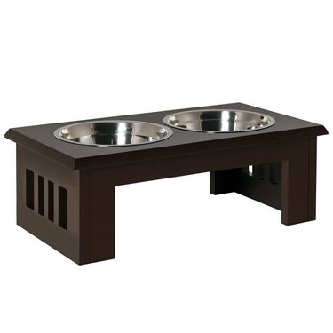 Hunde-Futterstation Rutschfest, 58,4x25,4cm, Grau, 2L Pro Napf_voghion.com