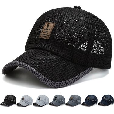 Spring and Autumn Summer Outdoor Leisure Sun Hat Sunscreen Fishing Hat Men's and Women's Hat Breathable Mesh Baseball Cap Cap Cap_voghion.com