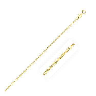 14k Yellow Gold Singapore Anklet 1.5mm_voghion.com
