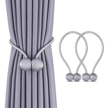 Home Furniture Simple High Strength Magnetic Suction Magnetic Ball Curtain Buckle Tie Rope Earphone Curtain Accessories_voghion.com