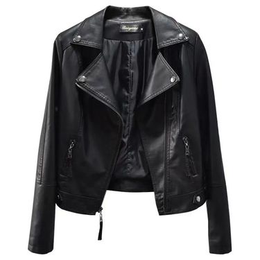Korean Style Suit 2025 Autumn Spring New Slim Fit Leather Jacket Coat Women's Trendy_voghion.com