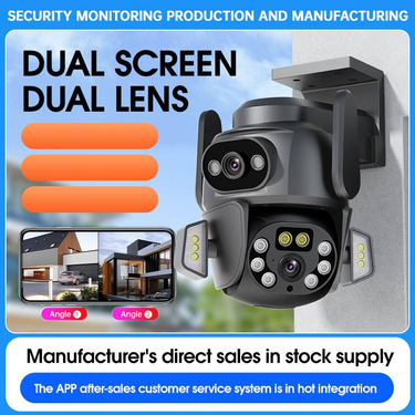 Smart Gun-ball WiFi Surveillance Camera, Remote Access Via Mobile Phone, HD Night Vision, PTZ Monitor, Outdoor Waterproof_voghion.com