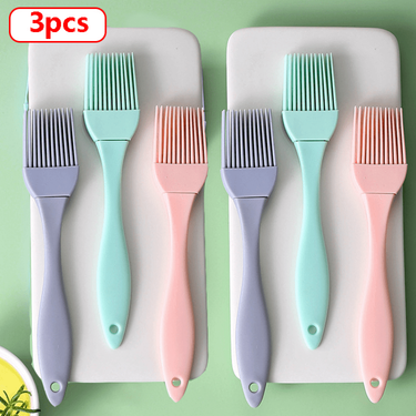 3pcs Silicone Basting Brushes Heat Resistant For BBQ Baking Grilling Durable Easy Clean Pastel Colors Kitchen Gadget143_voghion.com