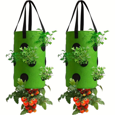 3PCS Suspended Strawberry Planting Bag, Tomato Planting Bucket, Plant Growth Bag_voghion.com