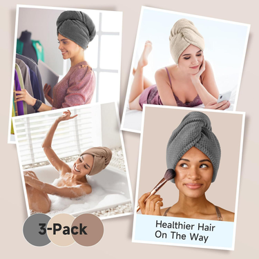 Microfiber Quick-Drying Hair Cap, Absorbent Headscarf, Anti-Frizz Hair Towel, Thickened Hair Wrapping Scarf For Women_voghion.com