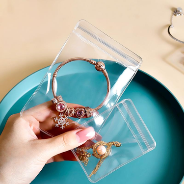 Premium Jewelry Storage Bags 50pcs Anti Tarnish PVC Ziplock Pouches For Gold Silver Rings Necklaces Clear Plastic Organizer With Sealed Lock_voghion.com