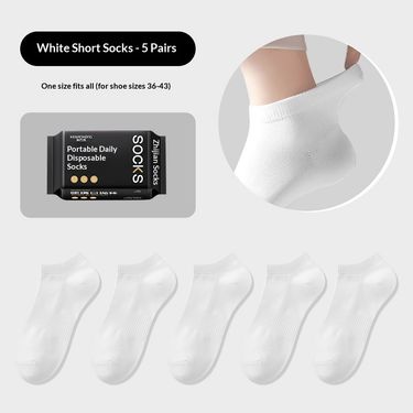 Surge Disposable Cotton Socks For Men Women, Adult Daily Use, Travel Socks, Odor-resistant, No-wash, Mid-calf, Autumn And_voghion.com