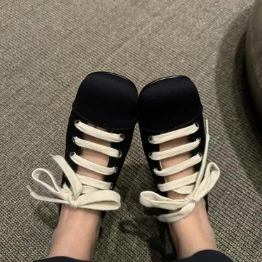 Strap Leather Women's Rough Heel Single Shoes Spring High Heels Square Head Middle Heel Mary Jane 2025 New Fashion Exquisite Leisure Hundred And One_voghion.com