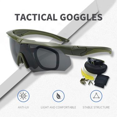 Tactical shooting eye protection, real CS field can be paired with myopia goggles, special forces training goggles_voghion.com