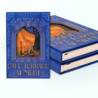 Education & Office Supplies Night Sky Coffee Seat Series High-value Hard Shell Portable Triple Folding Magnetic Notebook_voghion.com