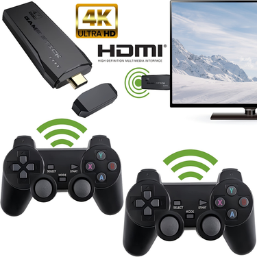 HD 4K M8 Game Stick Wireless Game Console 64GB With Dual 2.4G Wireless Controller_voghion.com