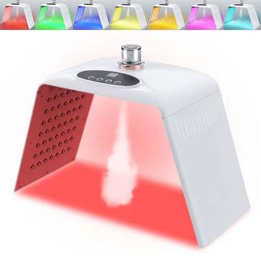 7 Color LED Facial Mask Foldable Dynamic Red Light PDT Photon Therapy Mask Cold Nano Water Spray Anti Wrinkle Beauty Instrument_voghion.com