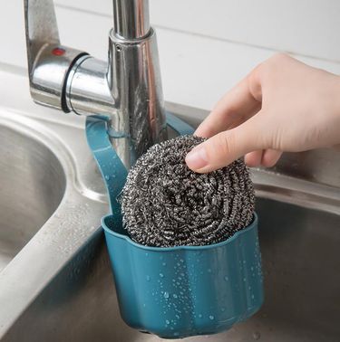 Kitchen Faucet Drain Rack Sink Drain Storage Rack Dishwashing Sponge Storage Rack Storage Rack Storage Basket_voghion.com