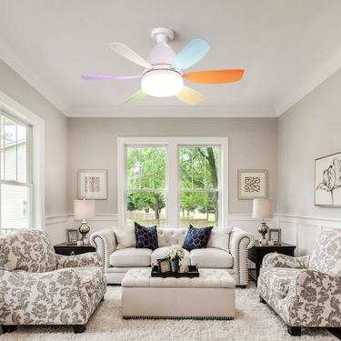 Ceiling Lights & Fans New Fan Light Living Room Ceiling Fan Lamp Simple Modern Bedroom Led Fan Light_voghion.com
