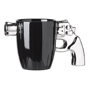 Creative Revolver Ceramic Explosion-proof Military Style Mug Personalized Shape Coffee Large Capacity Water Cup_voghion.com