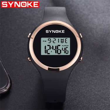 SYNOKE children's student electronic watch boys and girls fashionable simple watch silicone band _voghion.com