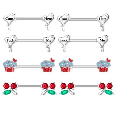 Women's Jewelry Zircon Nipple Ring Oiled Nipple Ring Nipple Stud Piercing Jewelry_voghion.com