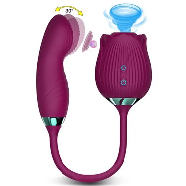 Rose Sucking Vibrator For Women, G-Spot Vibrator Clitoris Vibrator With Mimic Finger Wiggling Personal Massager_voghion.com