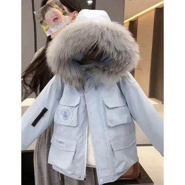 girl Girl Foreign Trade Women's 2025 New Hot-Selling Autumn Fleece-Lined Thickened Parka Girls' Korean Style Winter Cotton Jacket_voghion.com