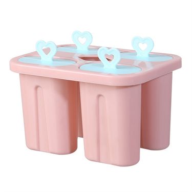 Four-compartment Home Making Popsicles Frozen Ice Lattice Summer Ice Cream Mold Reusable Homemade Ice Box Kitchen Ice Cream Tool_voghion.com