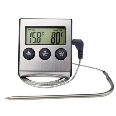 Kitchen Digital Cooking Thermometer Meat Food Temperature for Oven BBQ Grill Timer Function with Probe Heat Meter for Cooking_voghion.com