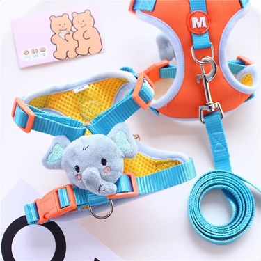 for Home Use, Outdoor Teddy Bichon Small Dog Cat Pet Anti-Escape Walking Leash Harness_voghion.com