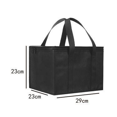 Functional Bags In Stock: Black Non Woven Cooler Bag, Zippered Portable Cooler Bag, Outdoor Picnic Cooler Bag, Wholesale_voghion.com
