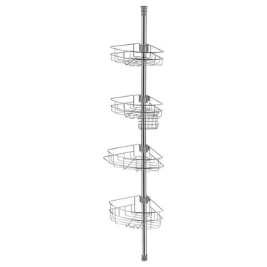 VEVOR 56" To 114" High Shower Corner Caddy Tension Pole Rust-Proof Tension Pole_voghion.com