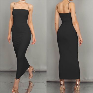 Women's sexy women's long strap dress nightclub sexy dress_voghion.com