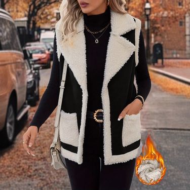 Women's Clothing Vest Ladies Plush Coat Sleeveless_voghion.com