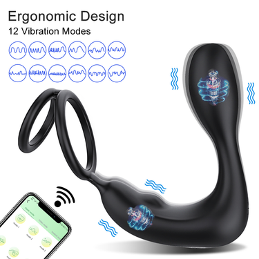Vibrating Male Bluetooth Prostate Massager Anal Sex Toy APP Vibrator for Men Butt Plug Couples Game Adult_voghion.com