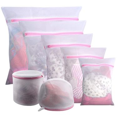 Premium Polyester Mesh Laundry Bags With Zipper – Multi-Size Set For Delicates, Travel & Home Organization (Socks, Shirts, Sweaters, Bedding)_voghion.com