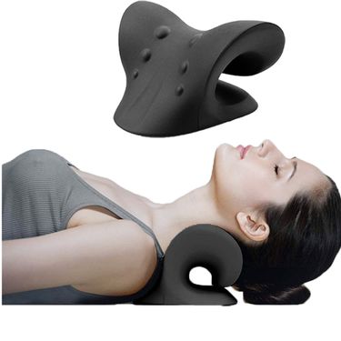 Neck Massage Pillow Neck Shoulder Cervical Chiropractic Traction Device Massage Pillow for Pain Relief Body Neck Massager_voghion.com
