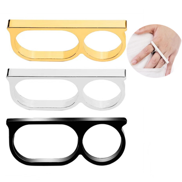 Personality Exaggeration Double Knuckle Male Ring Defensive Attack Ring Hip Hop Knuckle Ring Punk Bague Homme Men's Gift_voghion.com