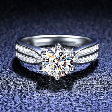 1/2/3Ct Moissanite Ring Adjustable Engagement Rings Sterling Silver Diamond Bridal Wedding Eternity Promise Ring Jewellery Gift for Women_voghion.com