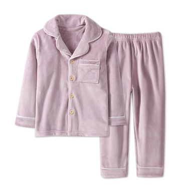 Children's Pyjamas Set Flannel Spring And Autumn Thickened Baby Large Children's Home Wear For Boys And Girls Parent-child Pyjamas_voghion.com